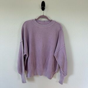 Aerie Lilac Ribbed Sweater